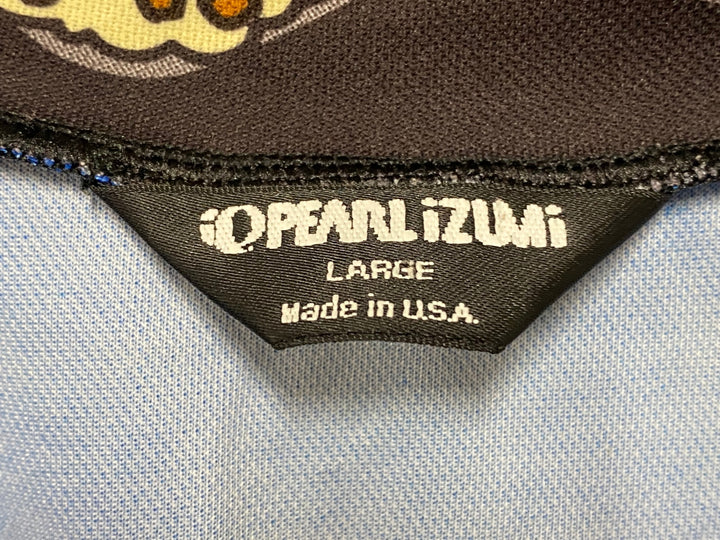 KK057 パールイズミ PEARL iZUMi 半袖 サイクルジャージ 青 L ほつれ