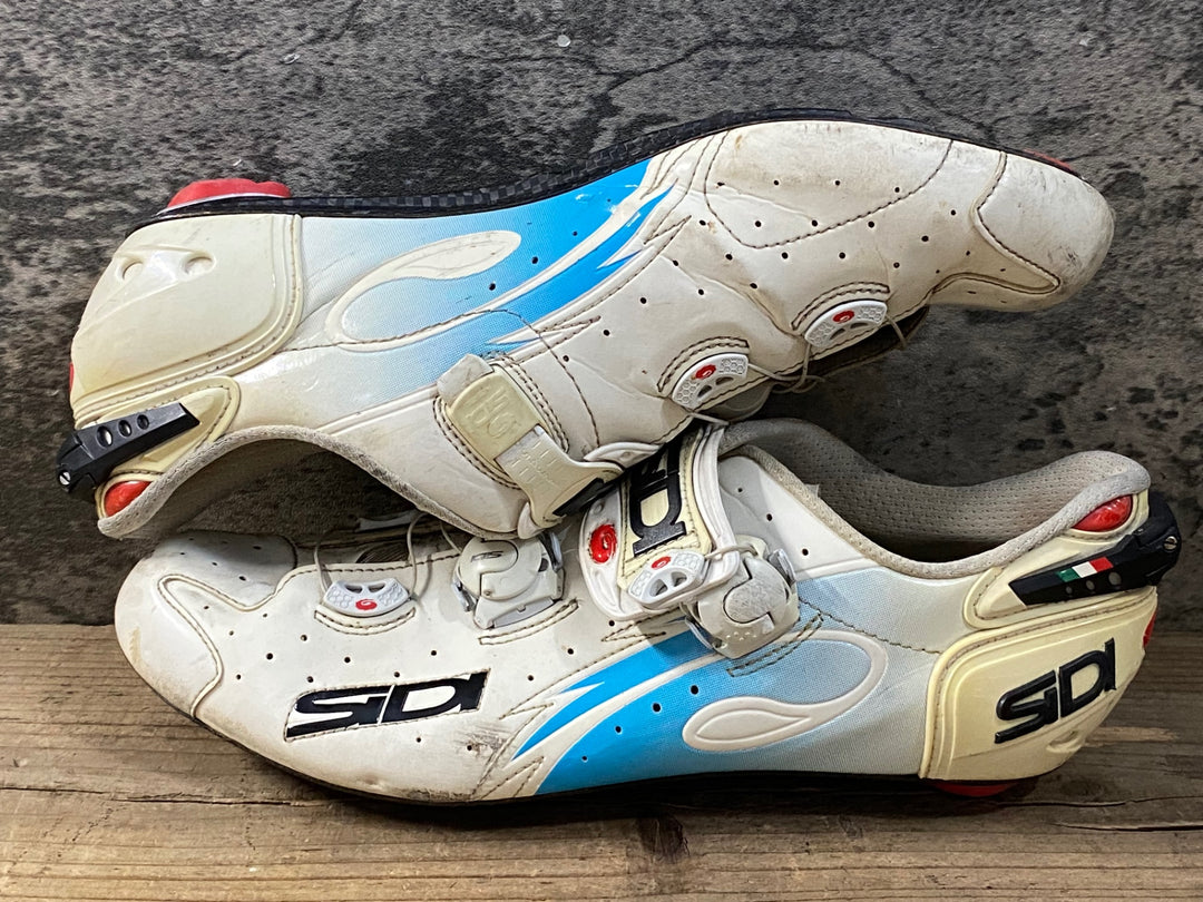 KE048 シディ SIDI WIRE CARBON ビンディングシューズ ホワイト EU46 3穴