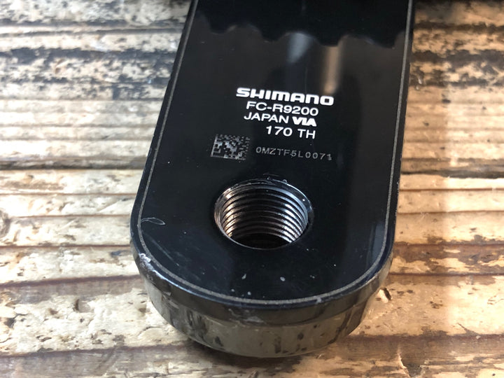 JG571 4iiii パワーメーター シマノ SHIMANO デュラエース DURA-ACE FC-R9200 52-36T 170mm 動作確認済 ※右パワーメーターに割れ欠けあり