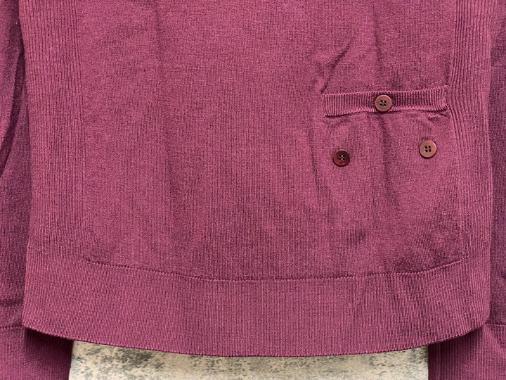 JO846 ラファ Rapha TRACK TOP 長袖 サイクルジャージ ワインレッド M