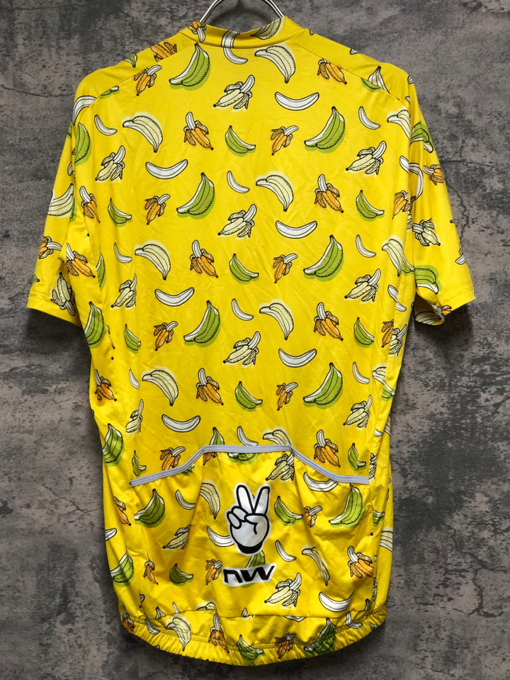 KD826 ノースウェーブ NORTHWAVE PEACE BANANA JERSEY 半袖 サイクルジャージ 黄 L