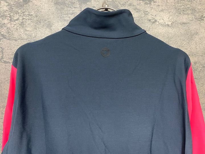 JM800 ブラックシープ BLACK SHEEP THERMAL JERSEY 長袖 サイクルジャージ グレー ピンク L 裏起毛