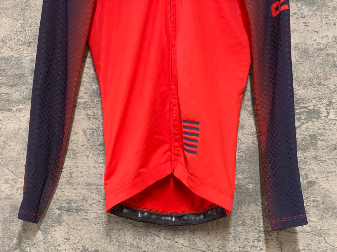 KE078 ラファ Rapha PRO TEAM LS AERO JERSEY 長袖 サイクルジャージ 赤 XS