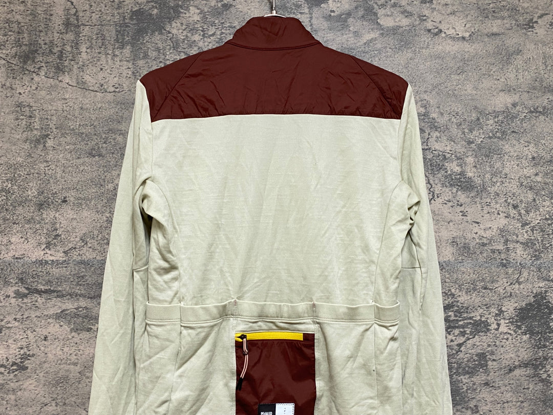 JL023 ペダレッド PEdALED 長袖 サイクルジャケット 白 ブラウン S