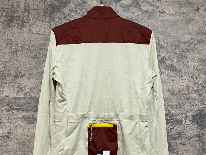 JL023 ペダレッド PEdALED 長袖 サイクルジャケット 白 ブラウン S