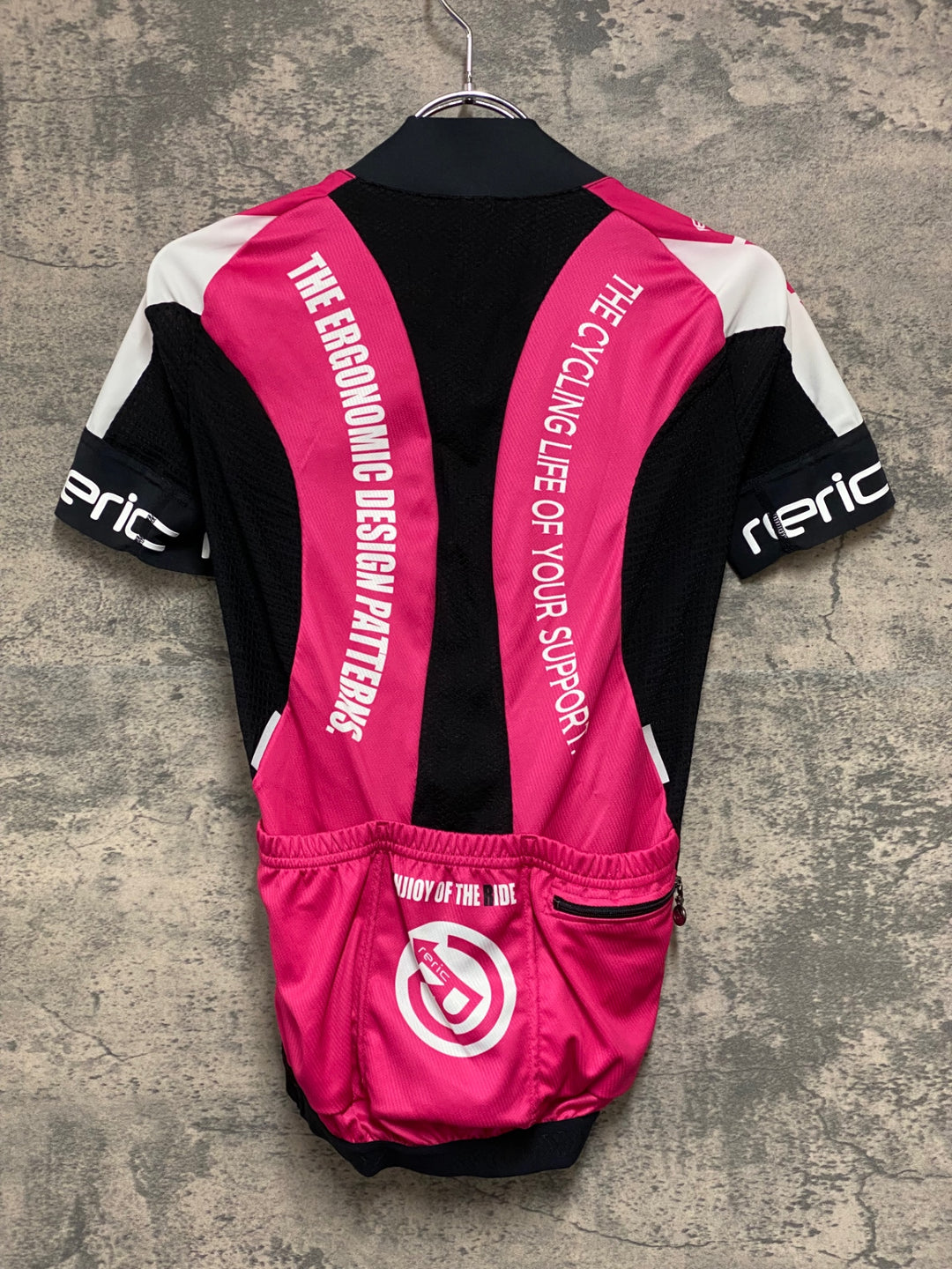 JM697 レリック reric 半袖 サイクルジャージ ピンク 黒 S