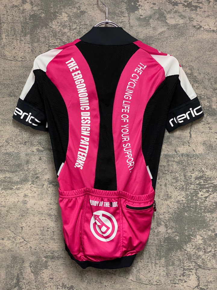 JM697 レリック reric 半袖 サイクルジャージ ピンク 黒 S