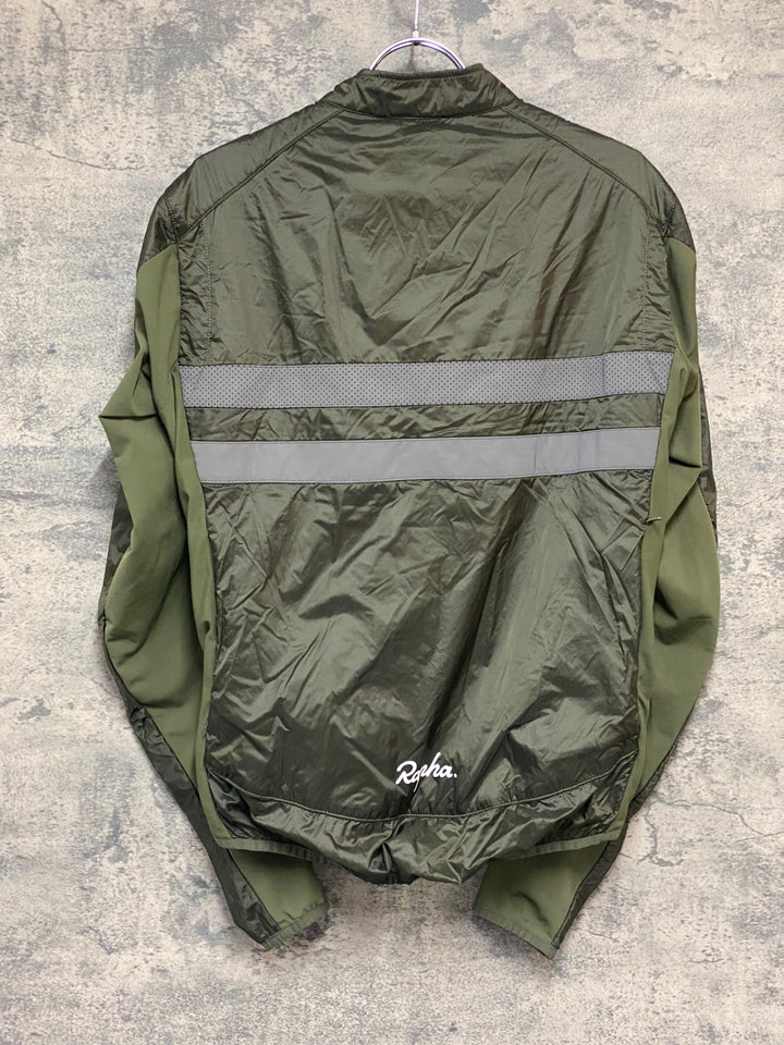 KS437 ラファ Rapha BREVET INSULATED JACKET 長袖 サイクルジャケット 深緑 M