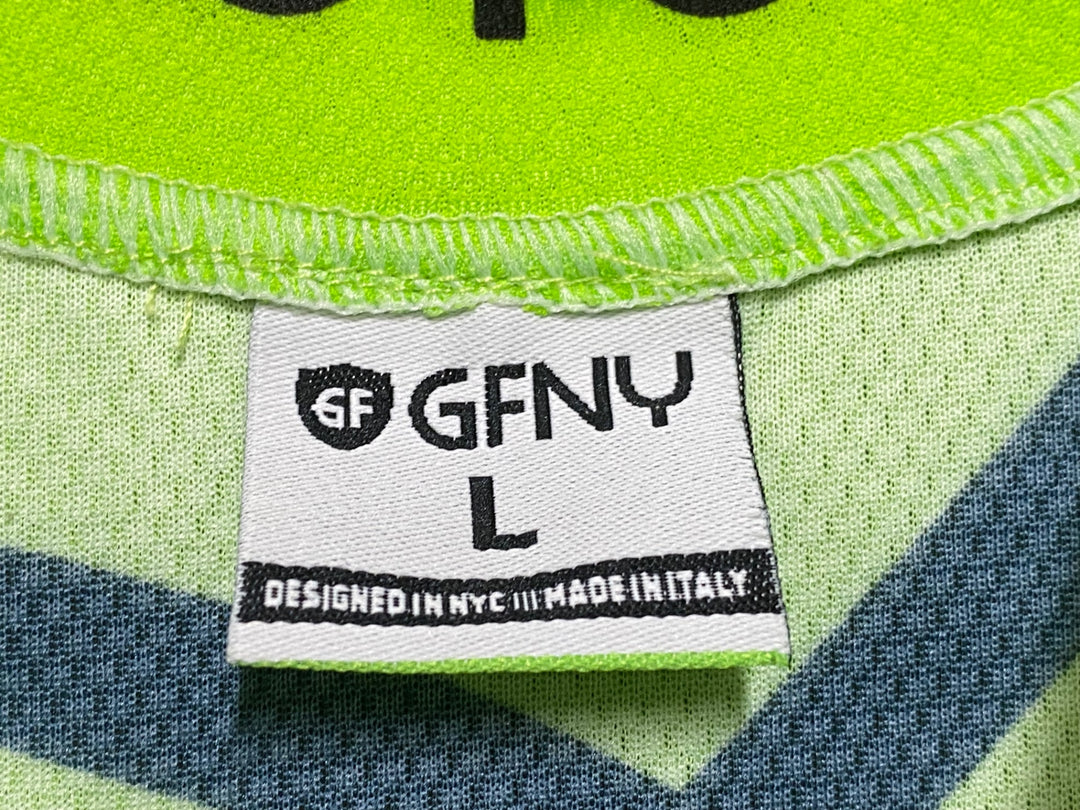 JK172 GFNY Campagnolo 半袖 サイクルジャージ 黄緑 L