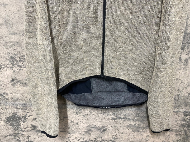 JY658 カフェドシクリステ CAFE DU CYCLISTE MARGUERITE MEN 長袖 サイクルジャージ 薄茶 L メリノブレンド 裏起毛