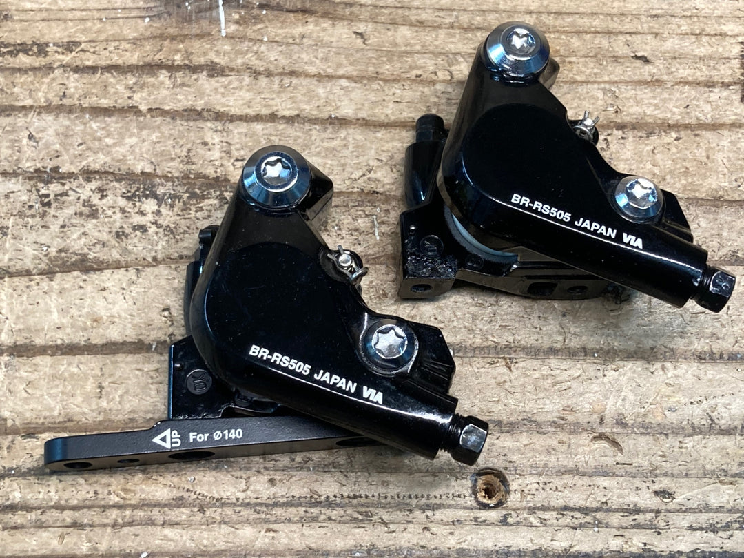JH929 シマノ SHIMANO BR-RS505 ディスクブレーキキャリパー 前後セット
