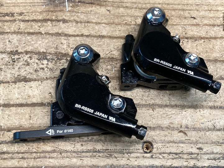 JH929 シマノ SHIMANO BR-RS505 ディスクブレーキキャリパー 前後セット