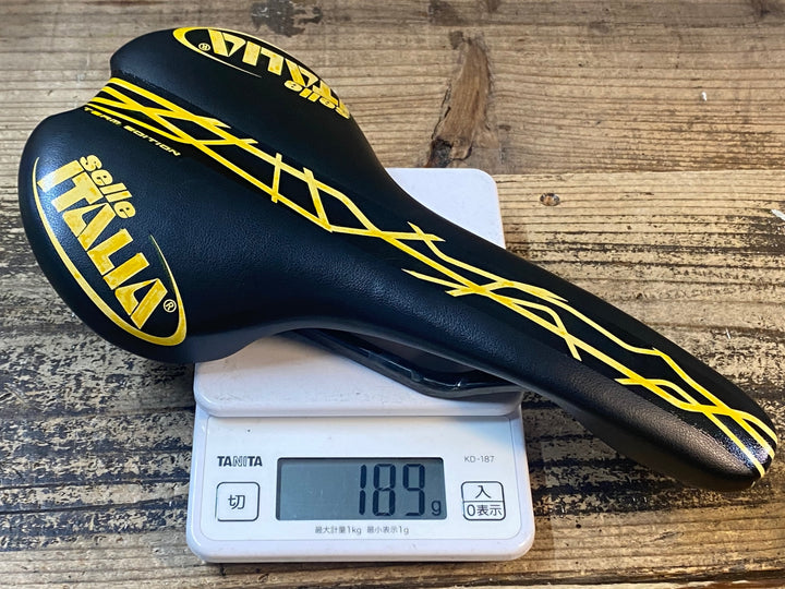 JP072 セライタリア selle italia flite TEAM EDITION サドル 黄 カーボンレール