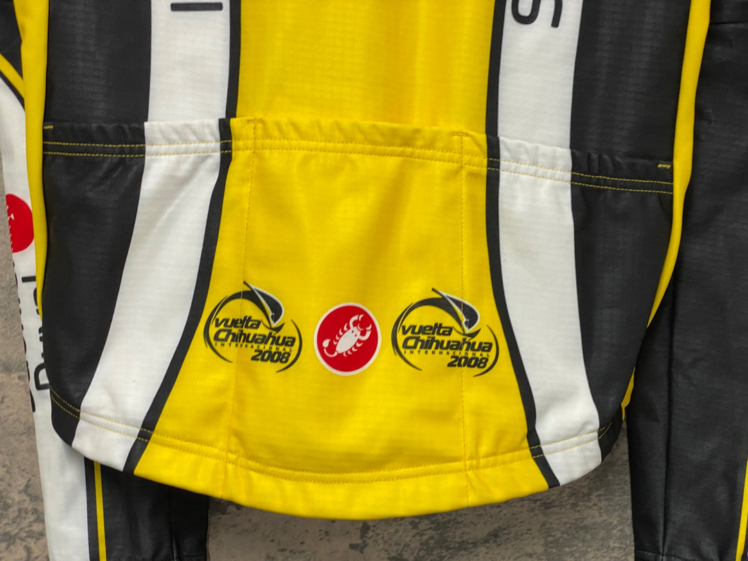 JF428 カステリ CASTELLI 裏起毛 長袖 サイクルジャケット 黄色 L