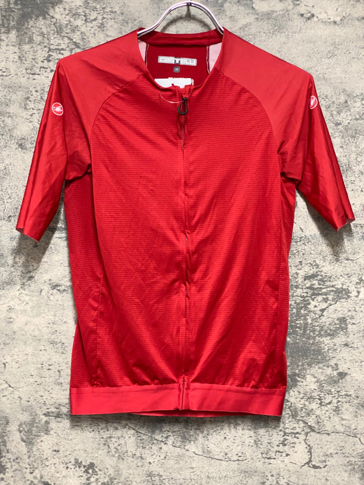 KB694 カステリ CASTELLI ロッソコルサ ROSSO CORSA 半袖 サイクルジャージ 赤 M