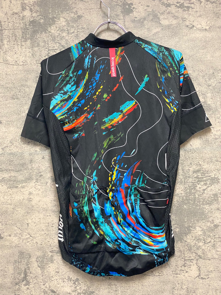 KI523 ルコックスポルティフ le coq sportif 半袖 サイクルジャージ 黒 S