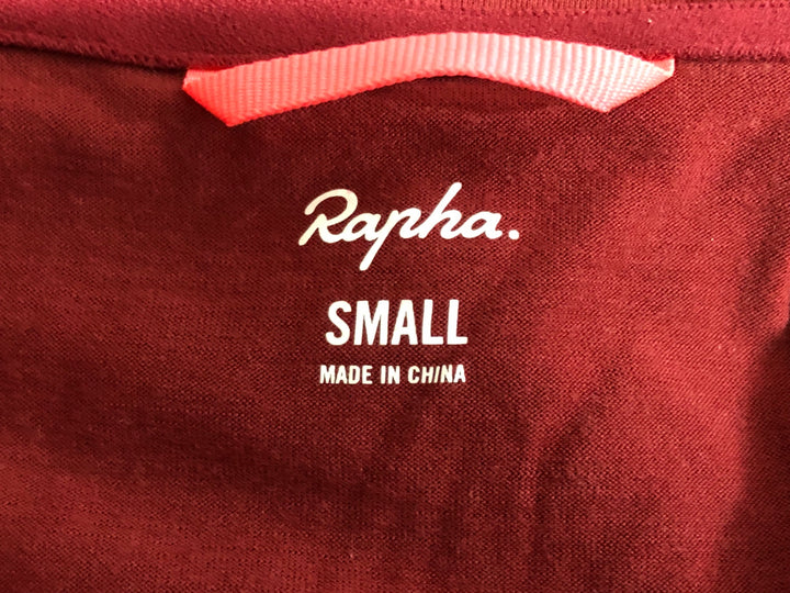 KK257 ラファ Rapha BREVET LONG SLEEVE WINDBLOCK JERSEY 長袖 サイクルジャージ 赤 S ※タグカット