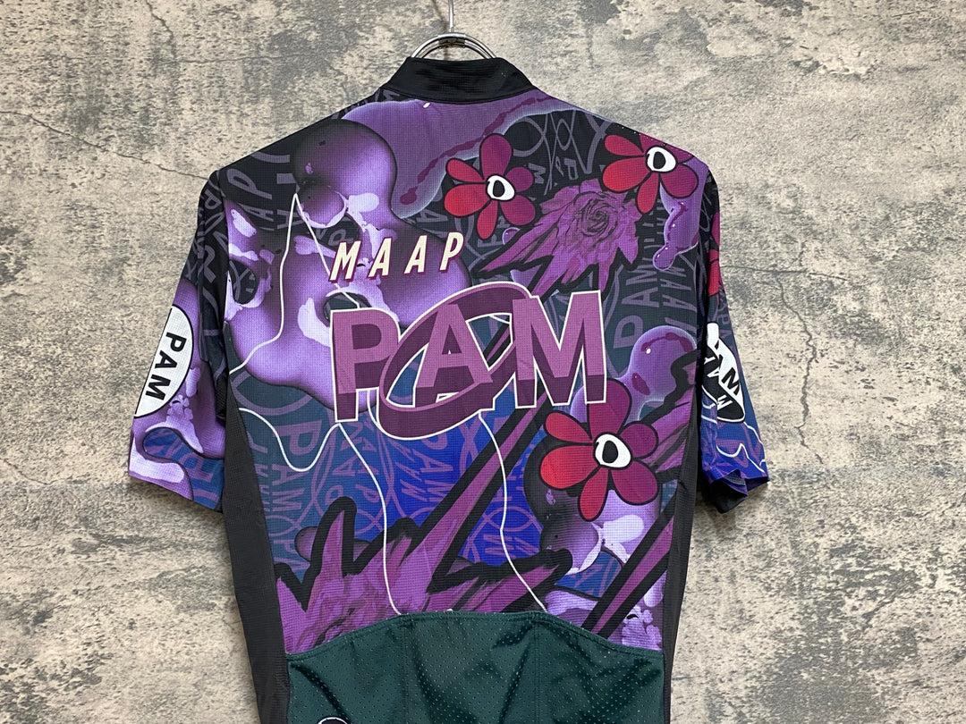 JJ241 マープ MAAP P.A.M TEAM FIT JERSEY 半袖 サイクルジャージ パープル Ｍ