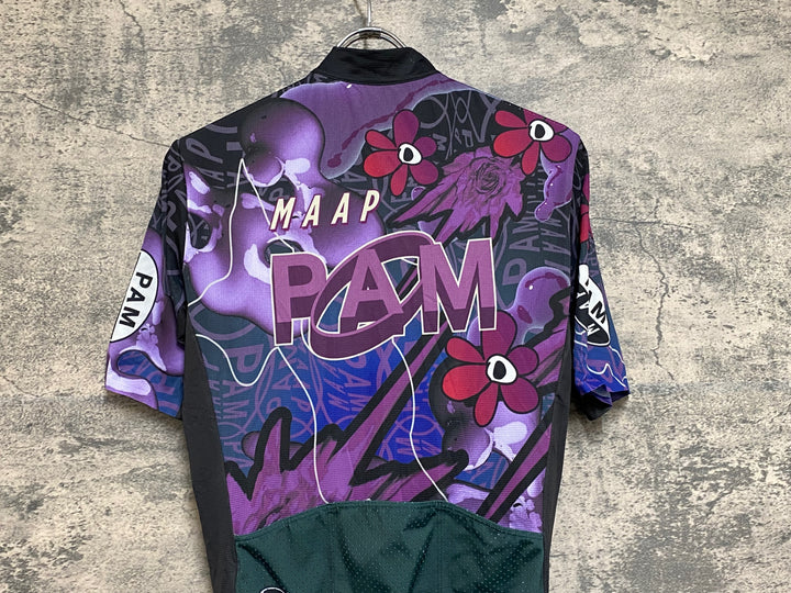 JJ241 マープ MAAP P.A.M TEAM FIT JERSEY 半袖 サイクルジャージ パープル Ｍ