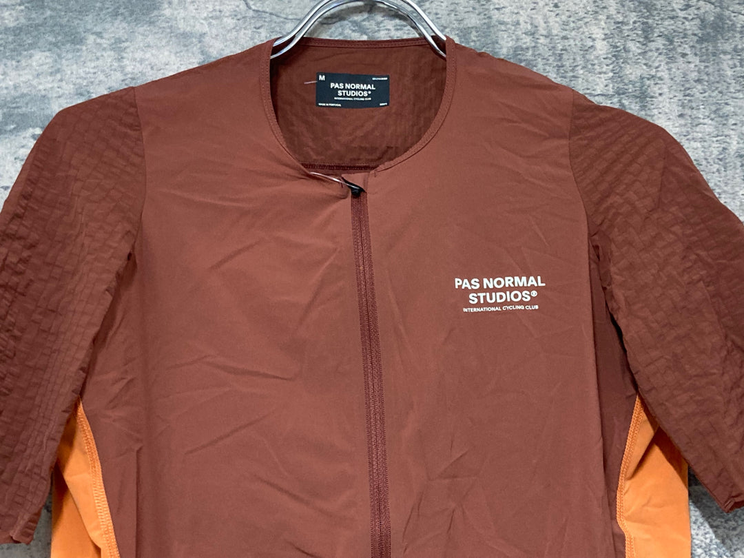 KJ285 パスノーマルスタジオ PAS NORMAL STUDIOS Men's Mechanism Pro Zipless Jersey 半袖 サイクルジャージ ブラウン M