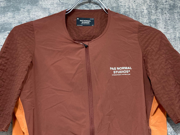 KJ285 パスノーマルスタジオ PAS NORMAL STUDIOS Men's Mechanism Pro Zipless Jersey 半袖 サイクルジャージ ブラウン M