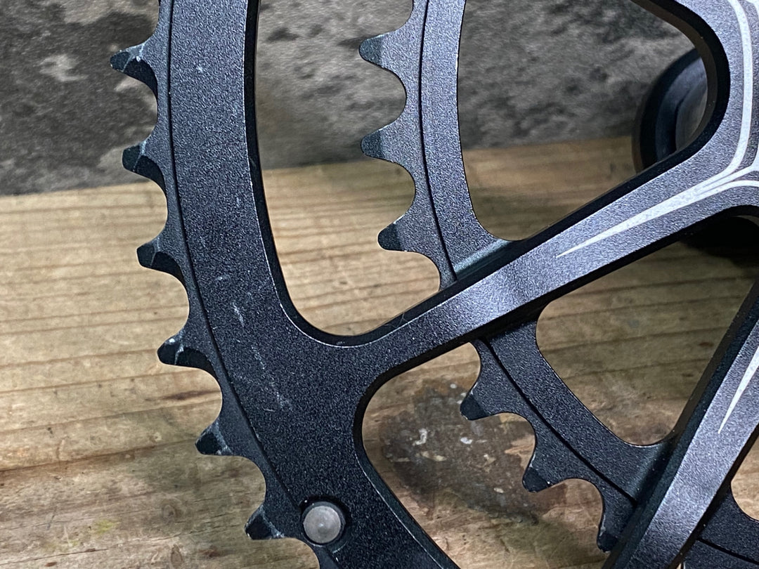 JP327 キャノンデール Cannondale ホログラム HOLLOWGRAM Si クランクセット 52/36T 165mm チェーンリング割れ ジャンク