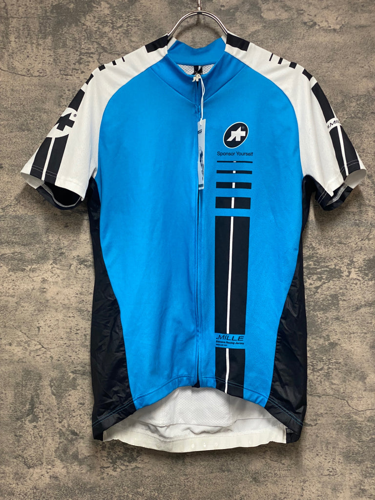アソスassosErlkoenig SS Jersey半袖サイクルジャージ白青S KC803 アソス assos jersey Mille SS 半袖 サイクルジャージ 水色 白 M