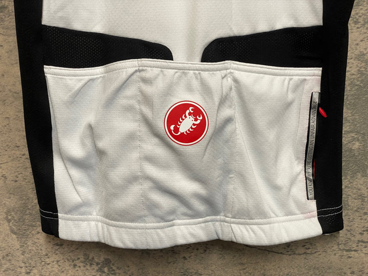 KF170 カステリ CASTELLI 半袖 サイクルジャージ 白 S