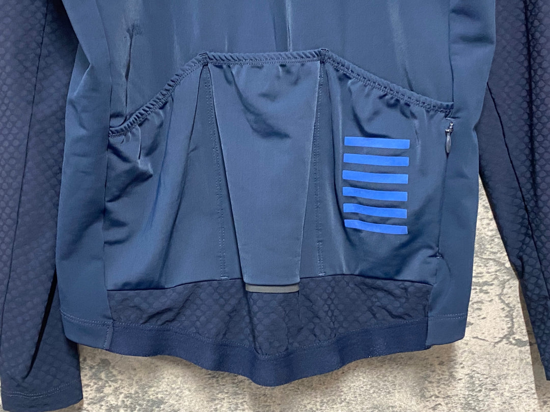 KB607 ラファ Rapha PRO TEAM LONG SLEEVE AERO JERSEY 長袖 サイクルジャージ ネイビー L