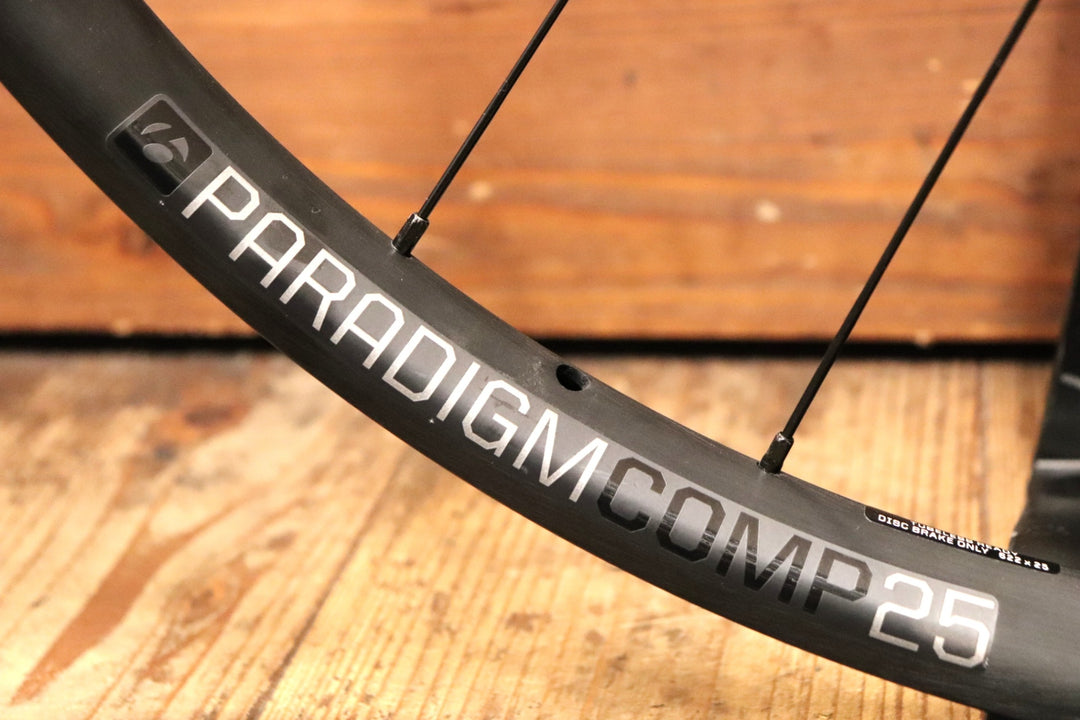 ボントレガー BONTRAGER パラダイム PARADIGM COMP 25 DISC アルミ チューブレスレディ ホイールセット シマノ11S/12S 25C 【東京南麻布店】