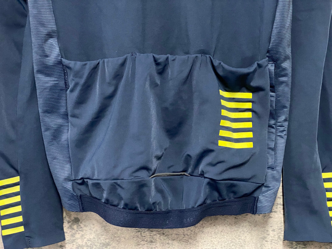 JU974 ラファ Rapha PRO TEAM LONG SLEEVE THERMAL JERSEY 長袖 サイクルジャージ 濃紺 M 裏起毛