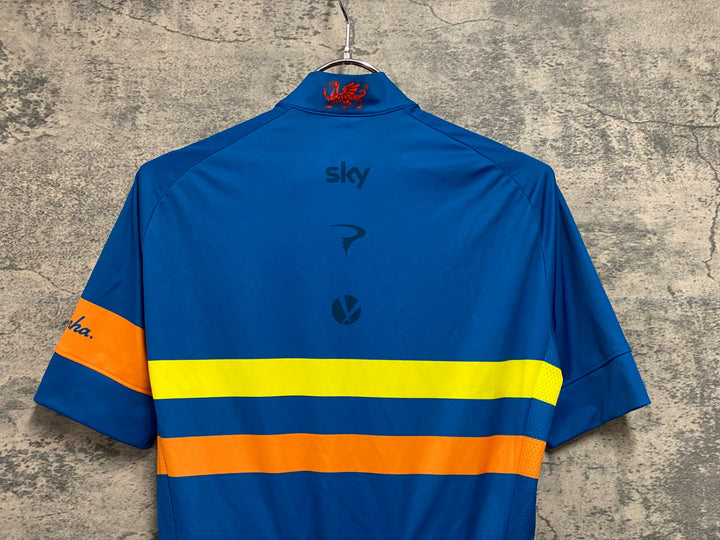 JW056 ラファ Rapha TEAM SKY RIVIERA PURSUIT JERSEY 半袖サイクルジャージ 青 S