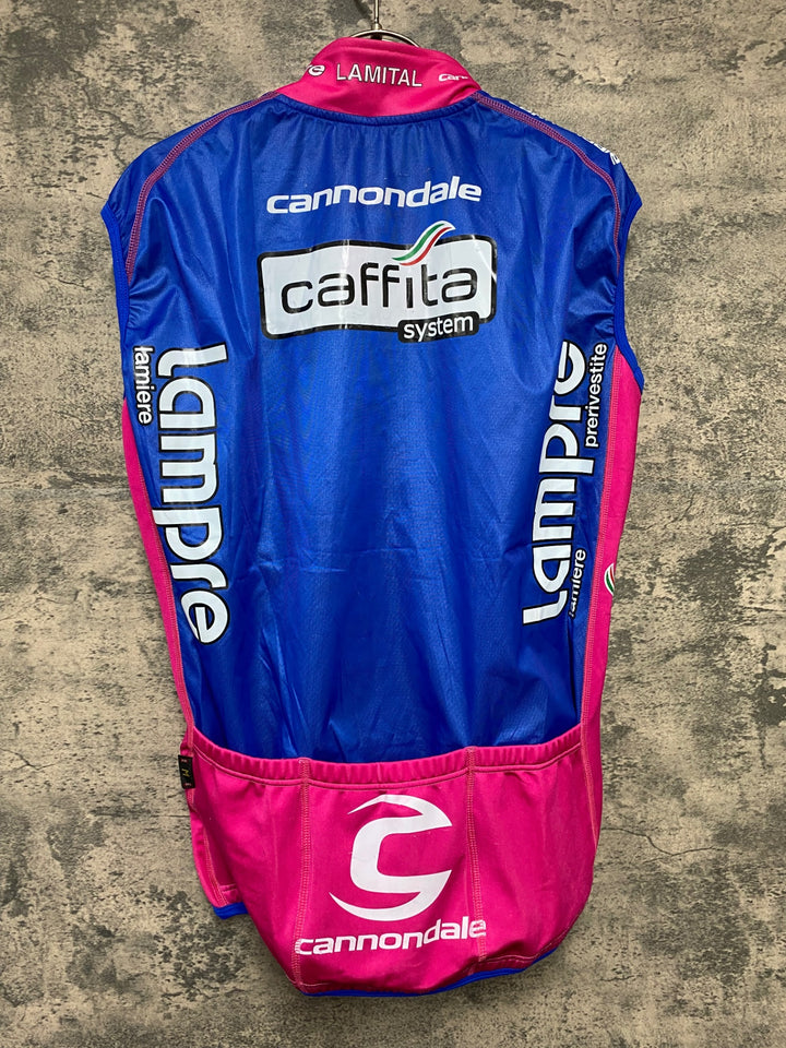 KD705 カッパ Kappa サイクルベスト ジレ 青 lampre M ※ロゴ剥げ