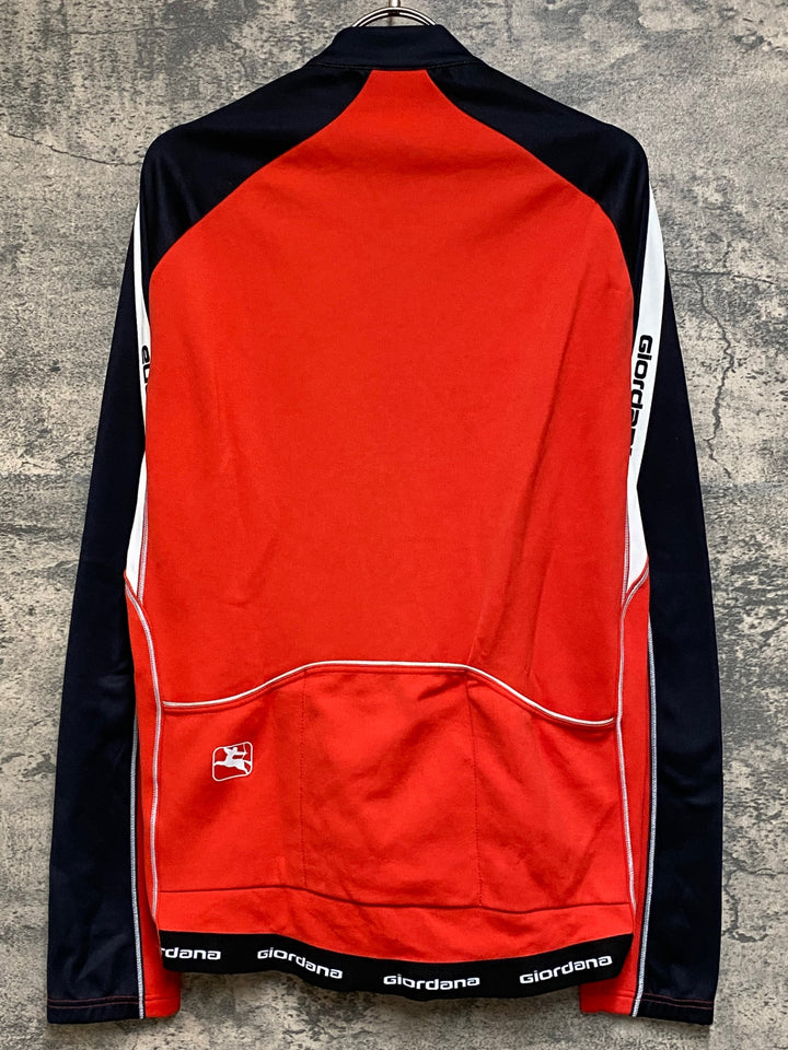 JP488 ジョルダーナ Giordana 長袖 サイクルジャージ 赤 M 裏起毛