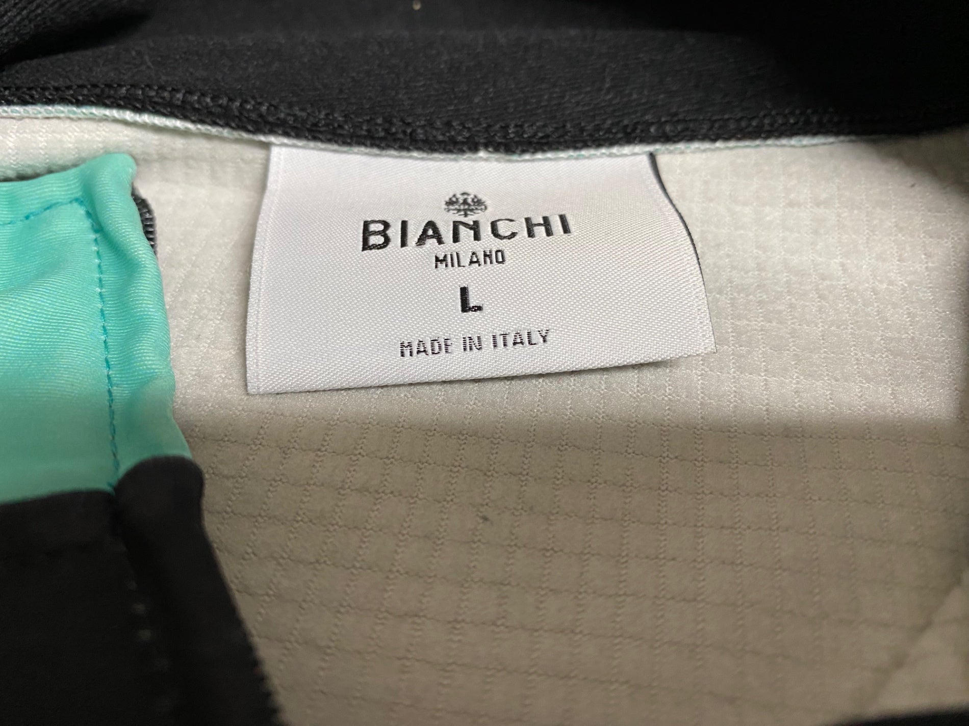 JP521 ビアンキ BIANCHI 長袖 サイクルジャケット L 黒チェレステ