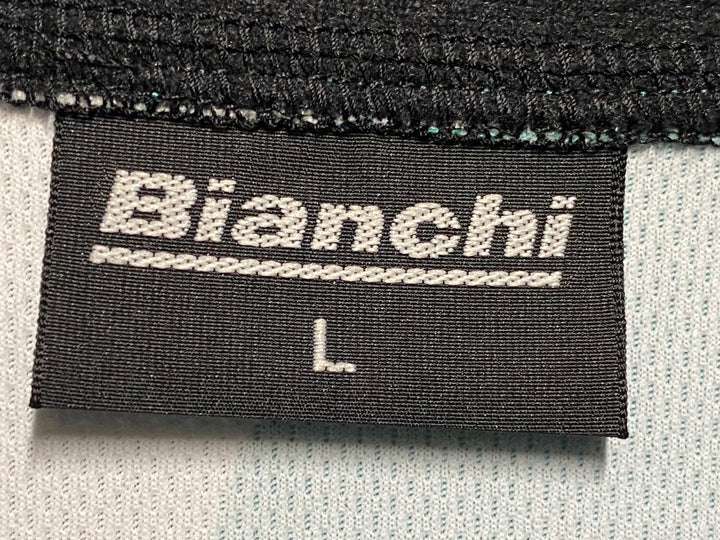 KD338 ビアンキ BIANCHI 長袖 サイクルジャージ 白 チェレステ L