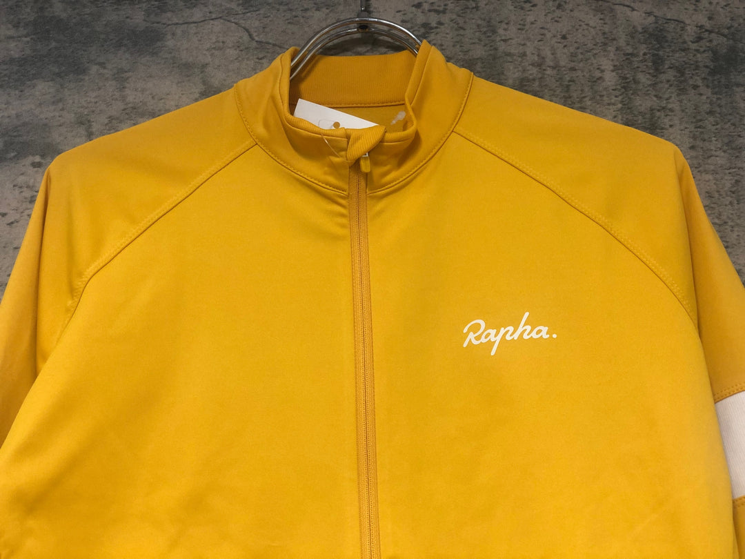 JG718 ラファ Rapha CORE LONG SLEEVE JERSEY 長袖 サイクルジャージ マスタード M 裏起毛