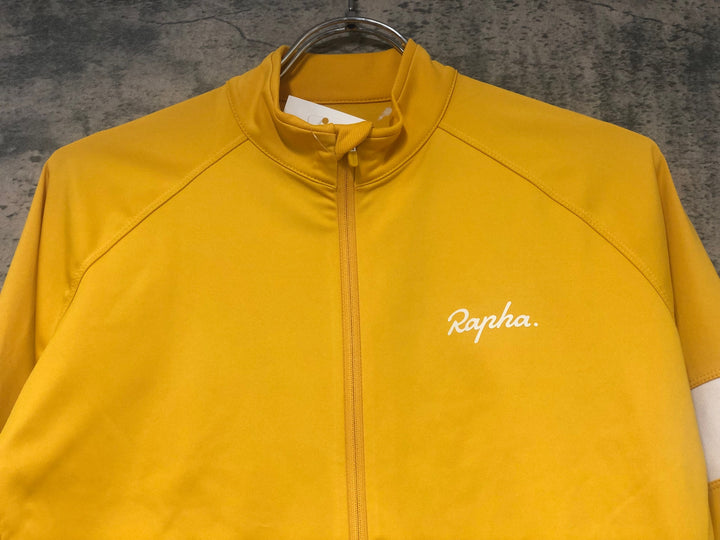 JG718 ラファ Rapha CORE LONG SLEEVE JERSEY 長袖 サイクルジャージ マスタード M 裏起毛