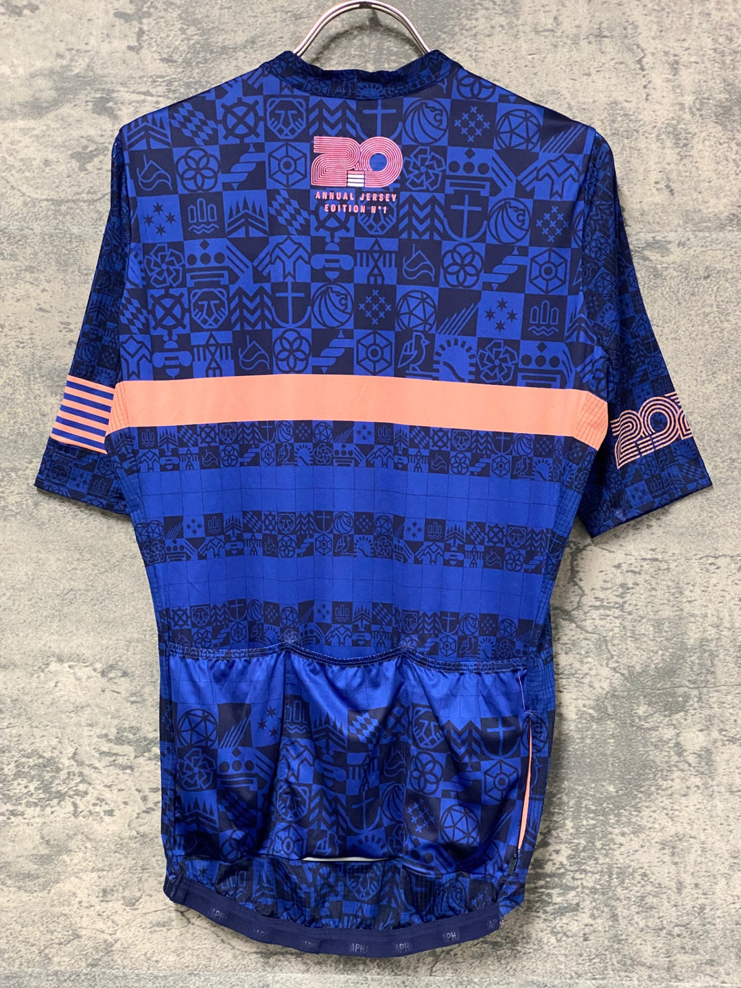 JZ136 ラファ Rapha RCC ANNUAL MENS PT FLYWEIGHT JERSEY 半袖 サイクルジャージ ネイビー M