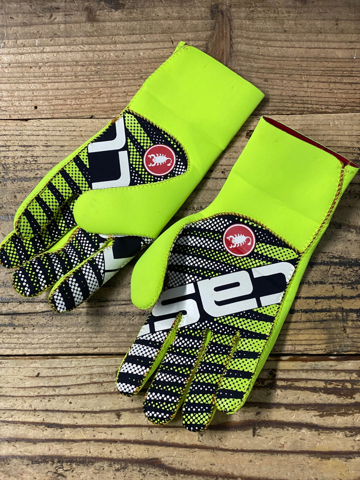 KC588 カステリ CASTELLI DILUVIO C GLOVE 長指 グローブ 黄 L/XL