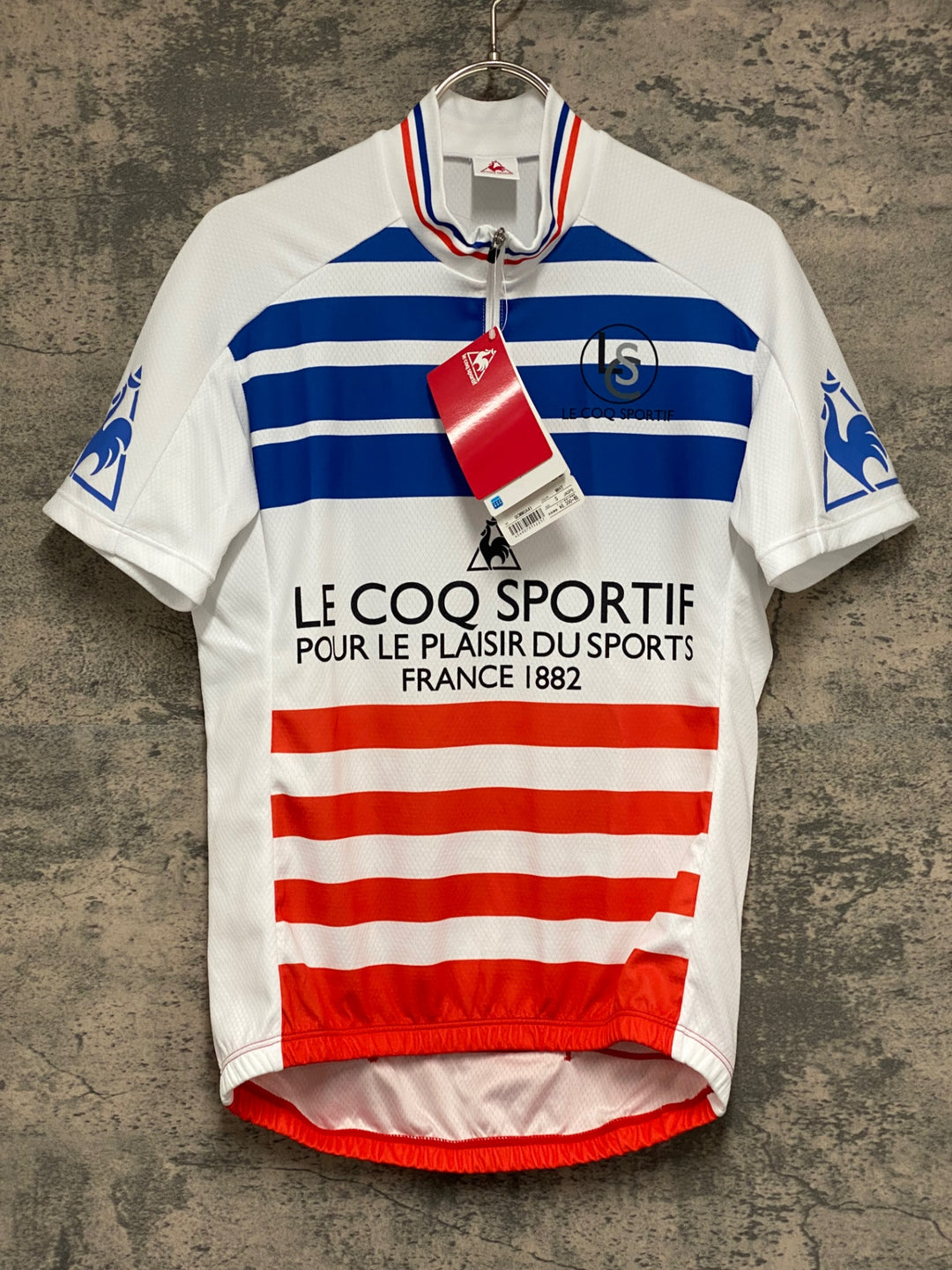 KG650 ルコックスポルティフ le coq sportif 半袖 サイクルジャージ 白 S