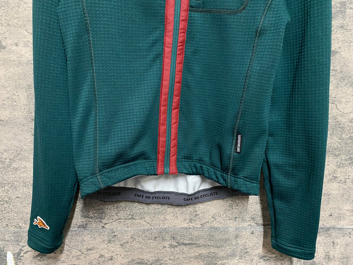 KS236 カフェドシクリステ cafe du cycliste LORENNE 長袖 サイクルジャージ 緑 S