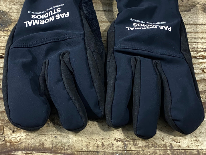 KM720 パスノーマルスタジオ PAS NORMAL STUDIOS HEAVY GLOVES 長指 ウィンターグローブ 黒 S 裏起毛