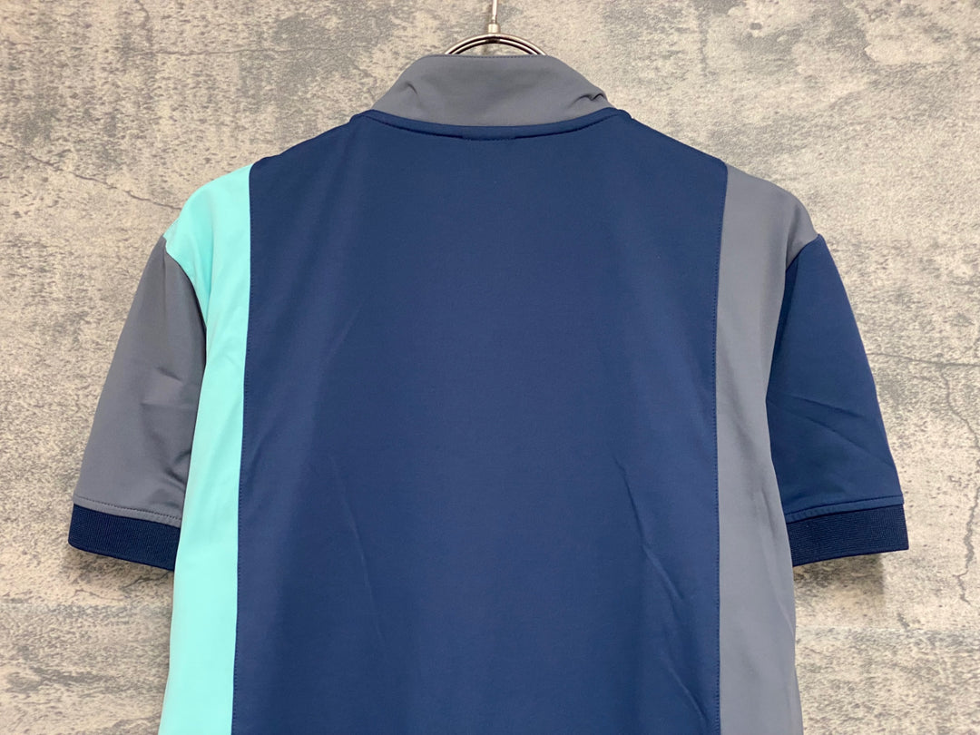 KG090 ルコックスポルティフ le coq sportif 半袖 サイクルジャージ グレー/青 M