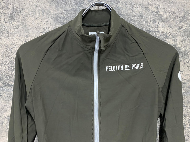 JW780 プロトンドパリ PELOTON DE PARIS Domestique Long Sleeve Jersey 長袖 サイクルジャージ オリーブ XS 裏起毛