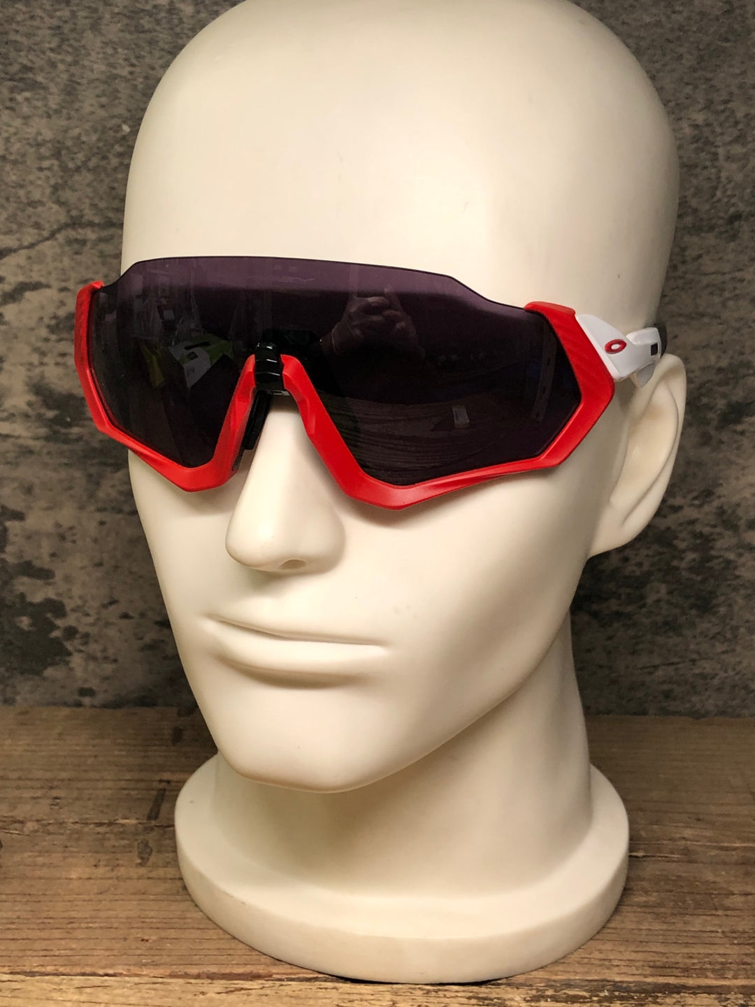 JO336 オークリー OAKLEY フライトジャケット FLIGHT JACKET サングラス アイウェア 白 赤 ※レンズスレ