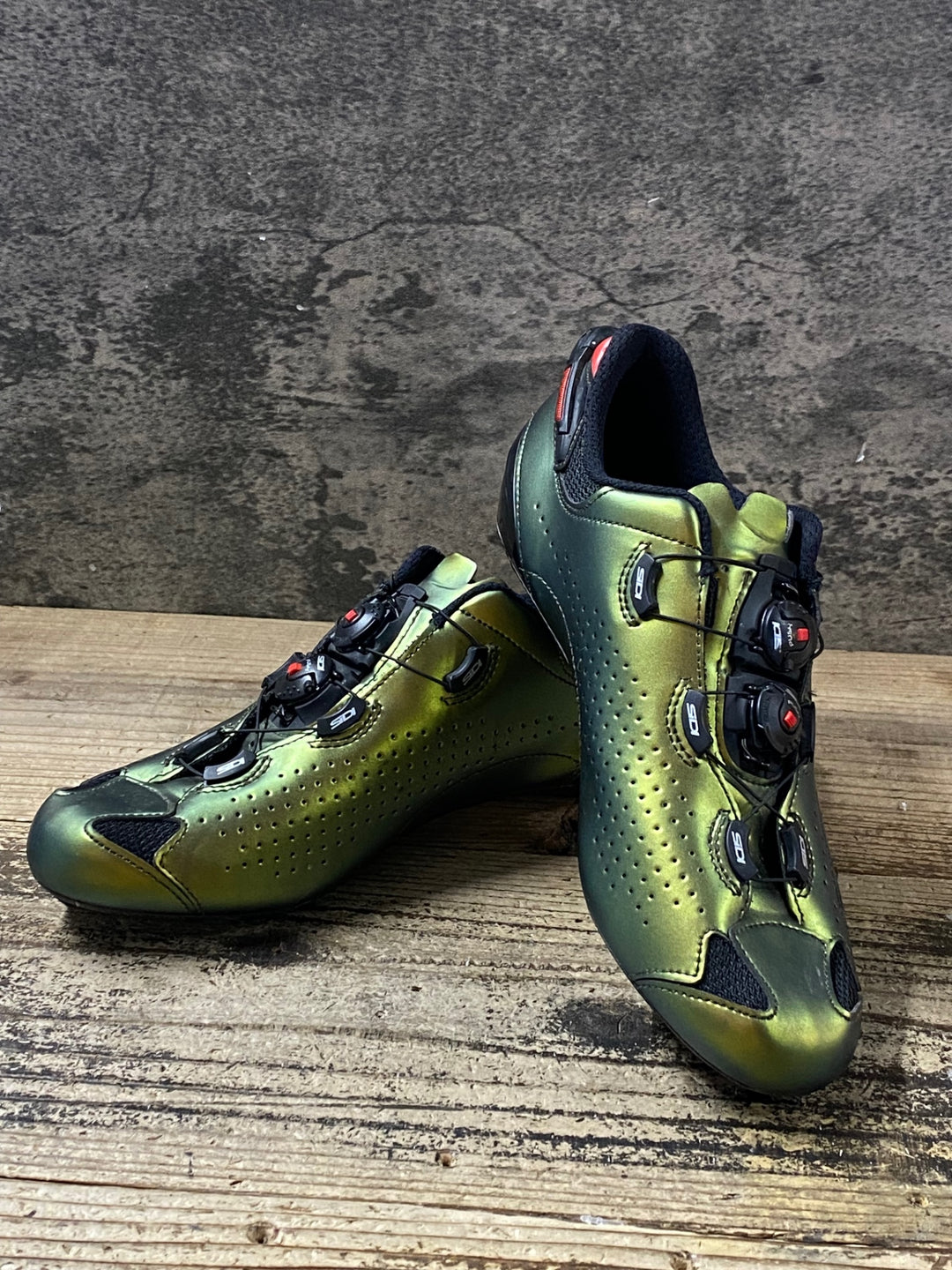 JS462 シディ SIDI ショット SHOT 2 3穴 ビンディングシューズ EU42 ゴールド/シルバー