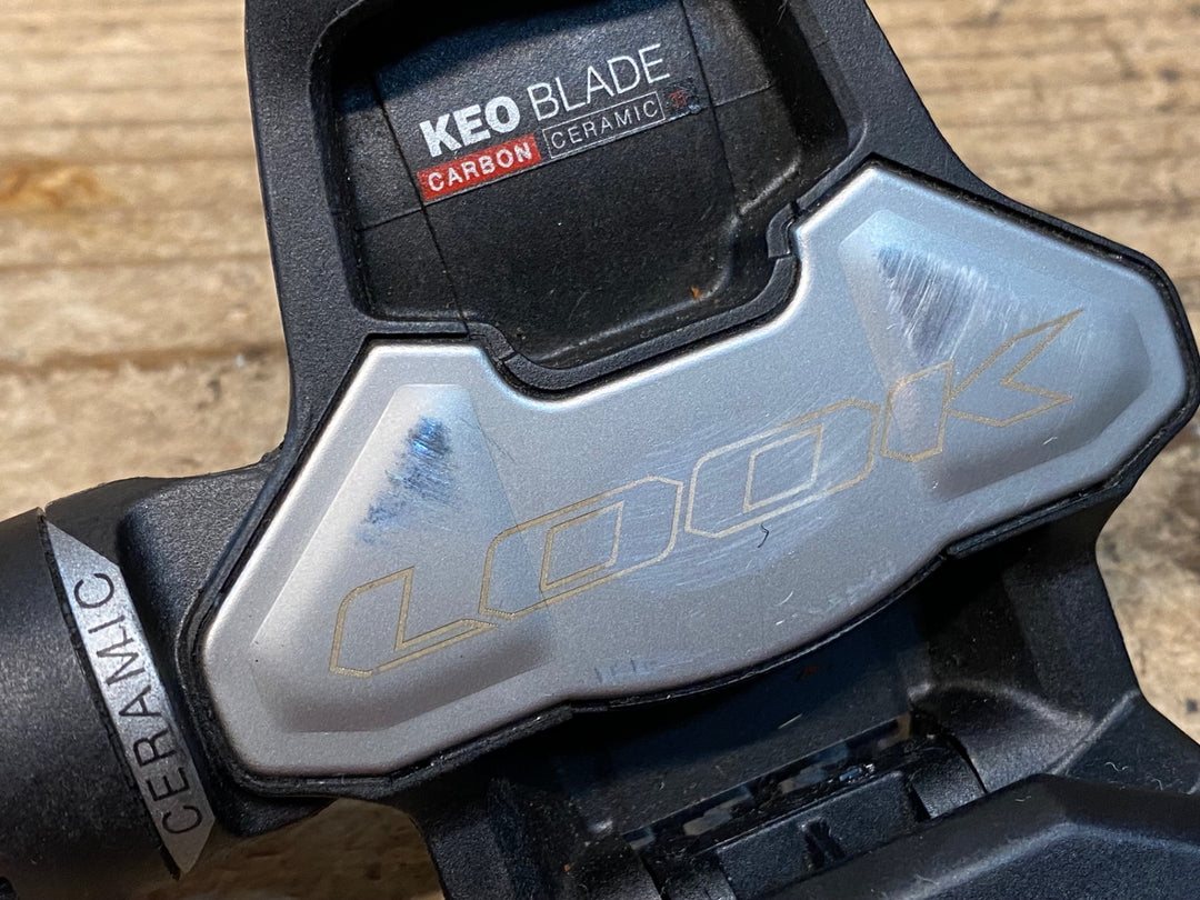 JI254 ルック LOOK KEO BLADE CARBON CERAMIC Ti ビンディングペダル チタンシャフト 12Nプレート付き