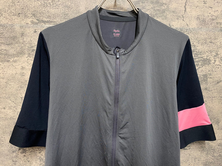 JN802 ラファ Rapha PRO TEAM TRAINING JERSEY 半袖 サイクルジャージ 黒 グレー ピンク XX-L