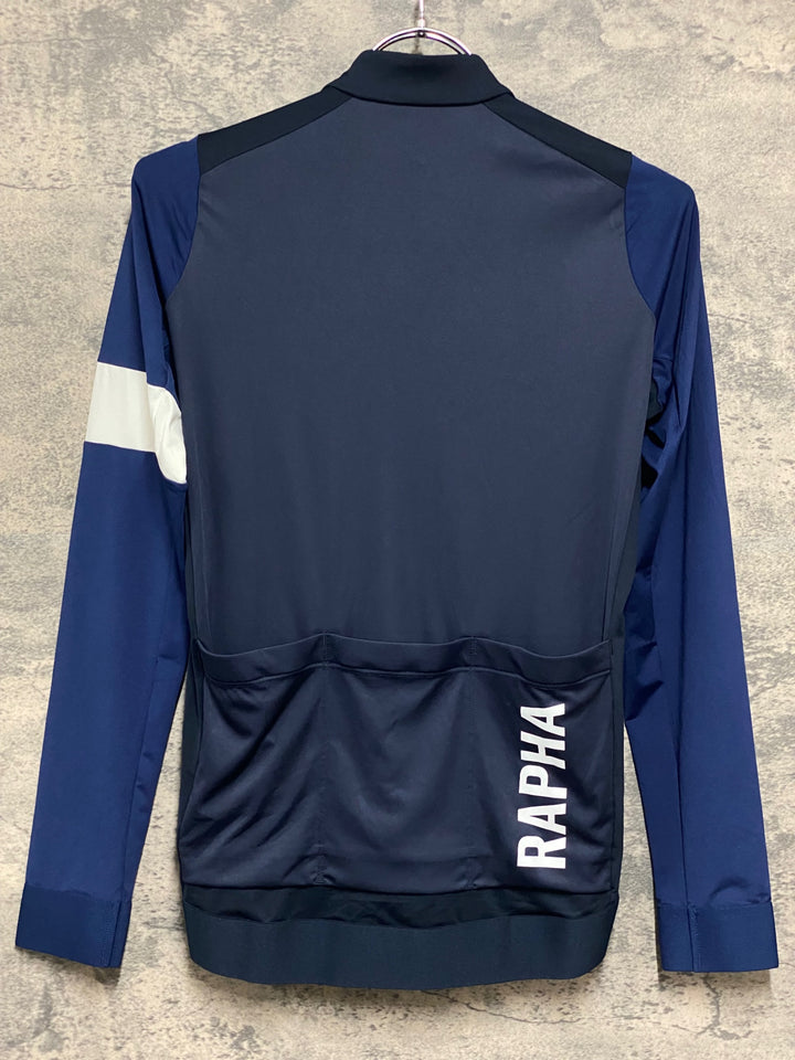 KR162 ラファ Rapha PRO TEAM LONG SLEEVE TRAINING JERSEY 長袖 サイクルジャージ 紺 S